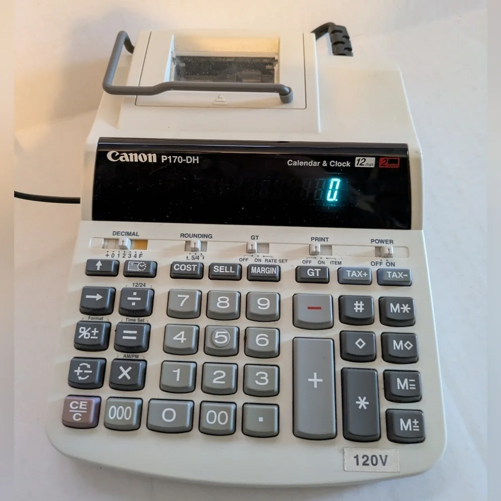 Canon Desktop Calculator With Calendar And Clock.